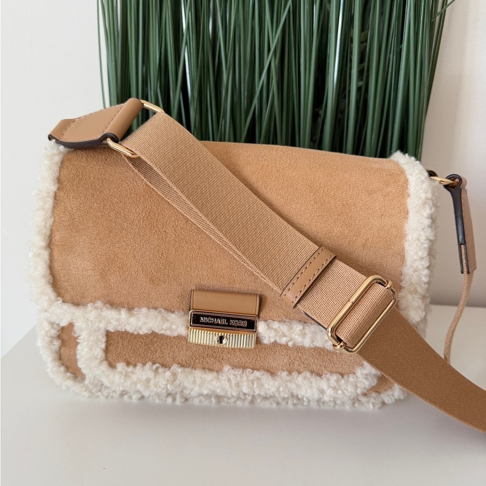 Michael Kors Tan and Cream Crossbody Bag